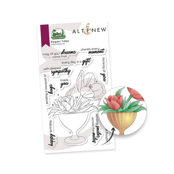 Altenew Build-A-Garden: Elegant Tulips Outline Stamp Set*