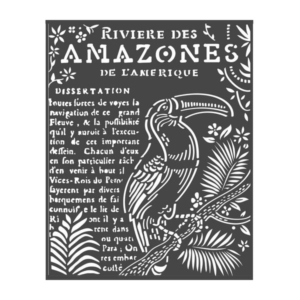 Stamperia Stencil 7.87"X9.84" Toucan, Amazonia*