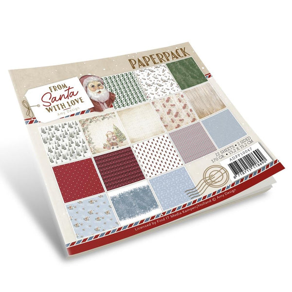 Find It Trading Amy Design Paper Pack 6"x 6" 22 pack - From Santa With Love Collection*