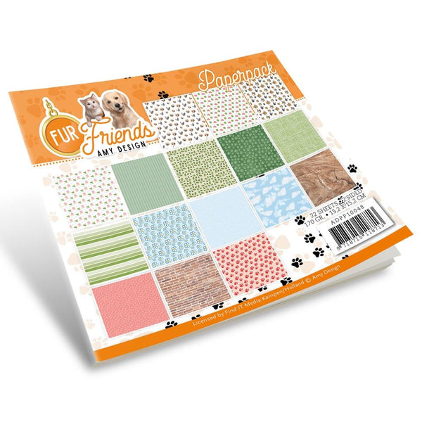 Find It Trading Amy Design Paper Pack 6"x 6" 22 pack - Fur Friends Collection*