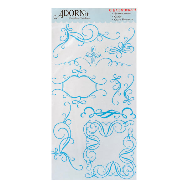 Carolee's Creations Adorn It Clear Stickers - Refined Aqua*