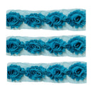 Prima Marketing Trim - Floral Lace - Aqua 5yrds*