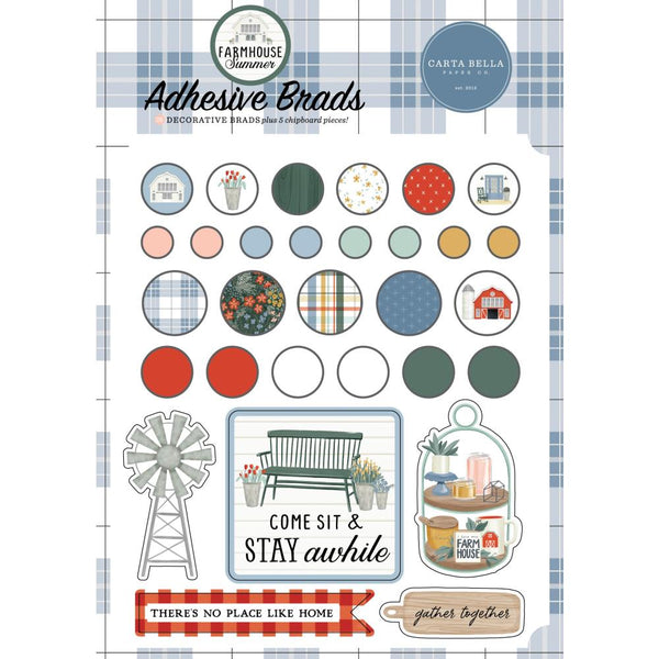 Carta Bella Decorative Brads Farmhouse Summer*