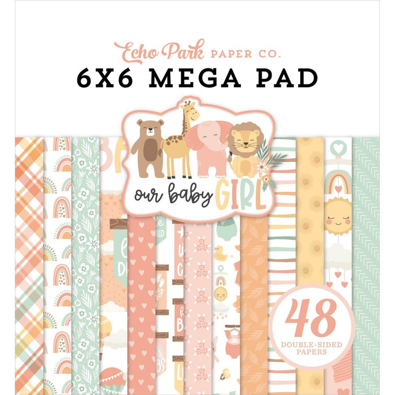 Echo Park double-sided mega paper pad 6"X6" 48/Pk - Our Baby Girl*