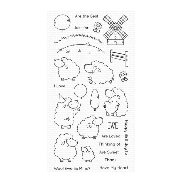 My Favorite Things Clear 4" x 8" Stamp Set -  Ewe Are the Best*