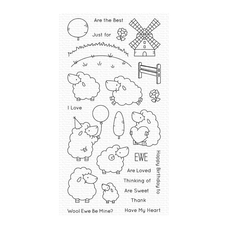 My Favorite Things Clear 4" x 8" Stamp Set -  Ewe Are the Best*