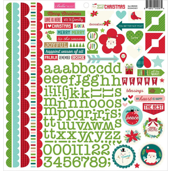 Bella Blvd Merry Little Christmas Cardstock Stickers 12"X12" Doohickey*