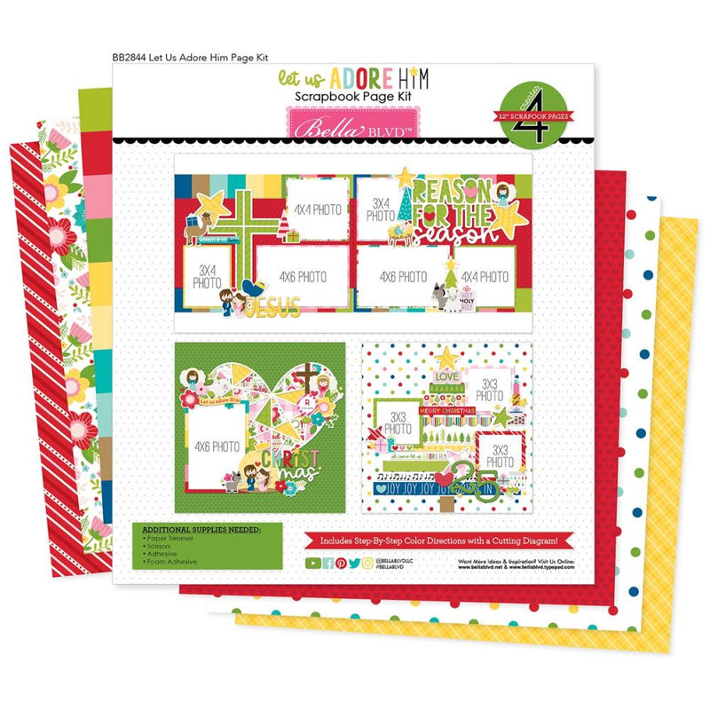 Bella Blvd Page Kit 12"X12" Let Us Adore Him*