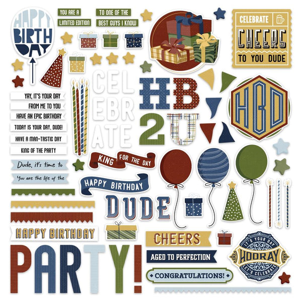 PhotoPlay Card Kit Stickers Birthday Bash