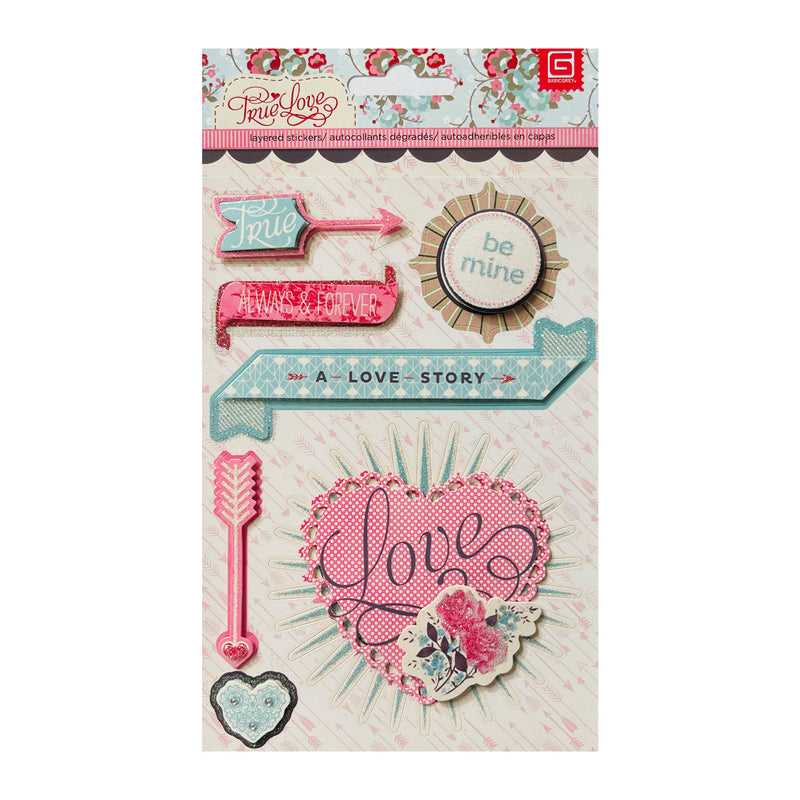 Basicgrey - True Love Collection - Layered Stickers