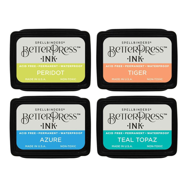 Spellbinders BetterPress Letterpress Mini Ink Pad Set 4/Pkg Tropical