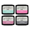 Spellbinders BetterPress Letterpress Mini Ink Pad Set 4/Pkg Jet Set