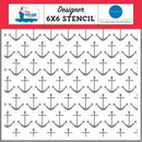 Carta Bella Stencil 6"x 6" Bon Voyage - Anchors*