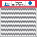 Carta Bella Stencil 6"x 6" Bon Voyage - Water Waves*