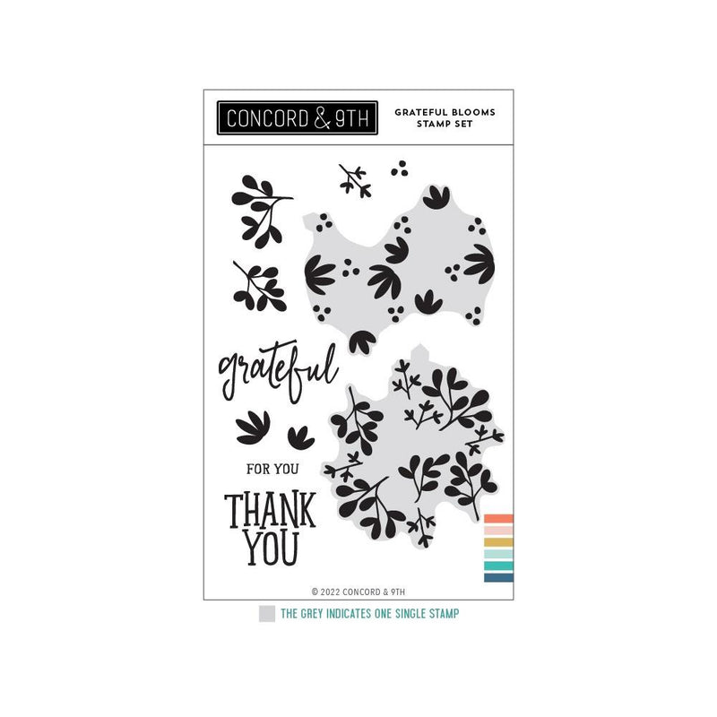 Concord & 9th Clear Stamps 4"X6" - Grateful Blooms*