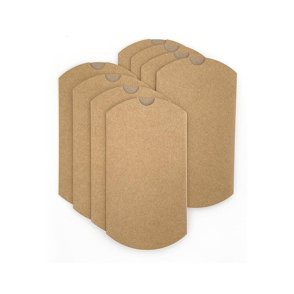 Concord & 9th Kraft Pillow Boxes 8 pack  5"X3.5"X1.25" - (Assembled)