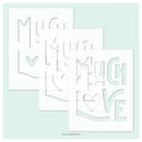 Concord & 9th Stencils 4.75"X6" 3pack Much Love