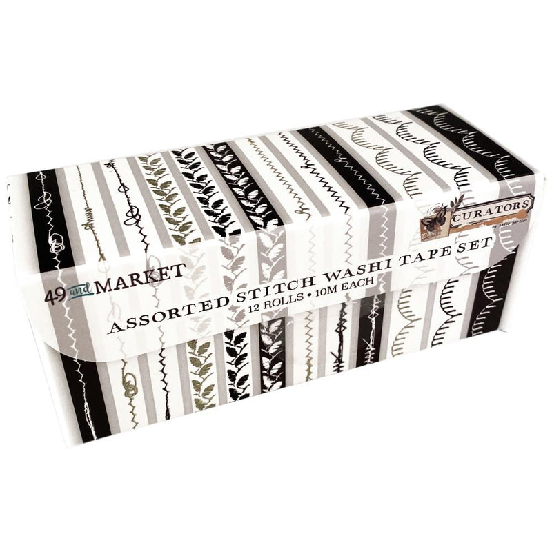 49 And Market Curators Washi Tape Stitch Set 12 Roll Assortment