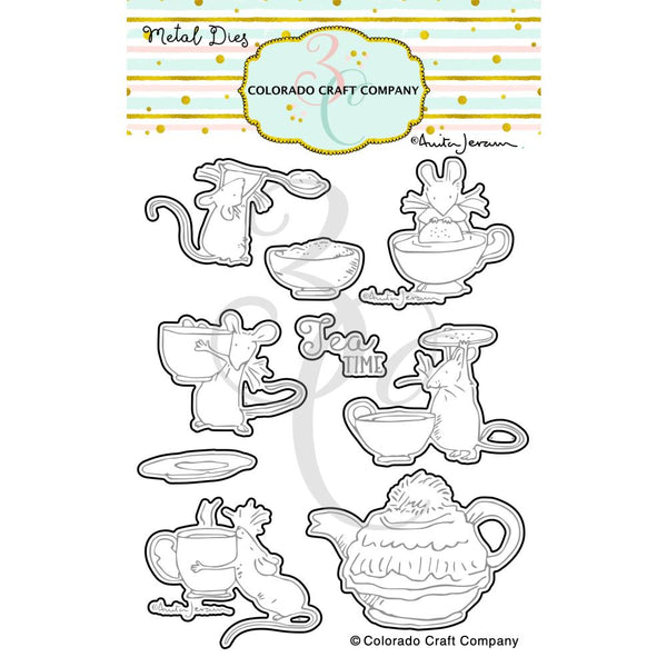 Colorado Craft Company Metal Die Set - Tea Time Fun - By Anita Jeram*