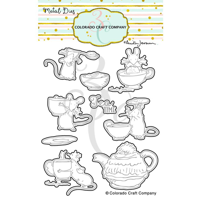 Colorado Craft Company Metal Die Set - Tea Time Fun - By Anita Jeram*