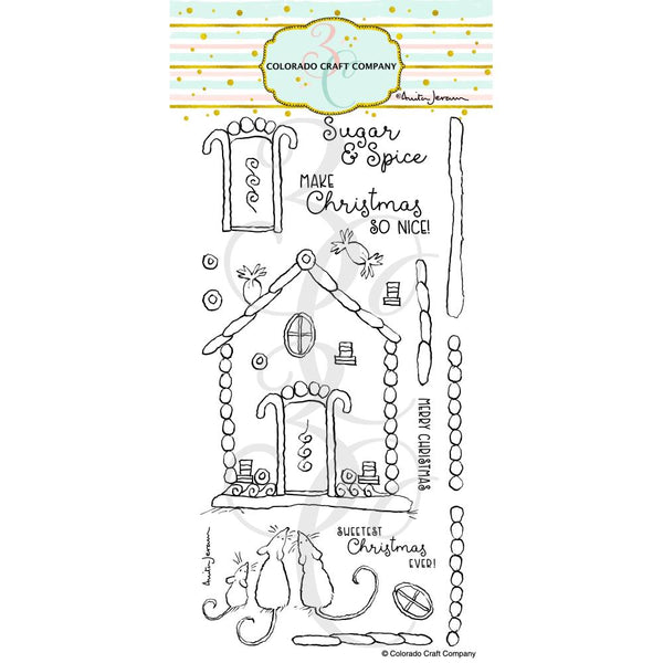 Colorado Craft Company Clear Stamps 4"x 8" - Gingerbread House - By Anita Jeram*