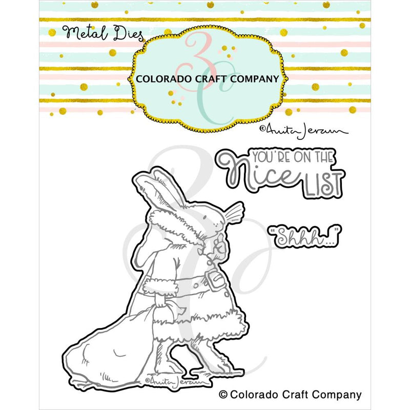 Colorado Craft Company Metal Die Set Santa Bunny - By Anita Jeram*