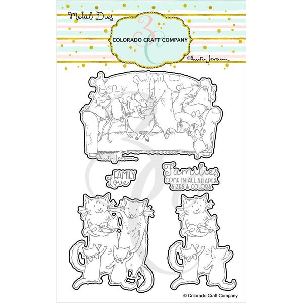 Colorado Craft Company Metal Die Set - Family Love - By Anita Jeram*