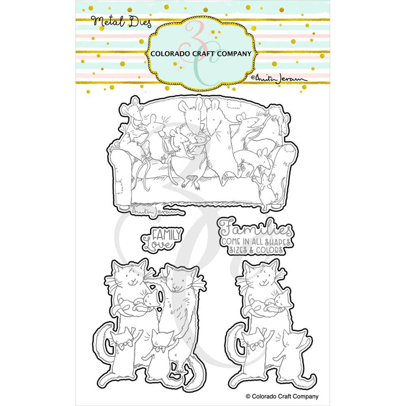 Colorado Craft Company Metal Die Set - Family Love - By Anita Jeram*