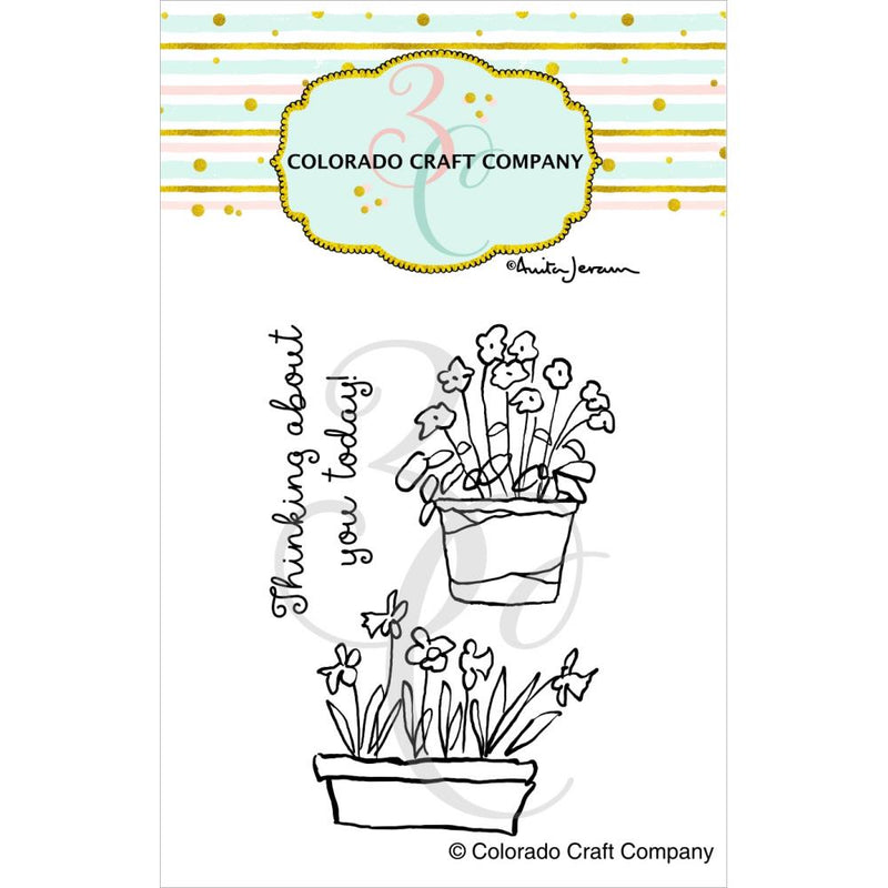 Colorado Craft Company Clear Stamps 2"X3" Thinking About-By Anita Jeram