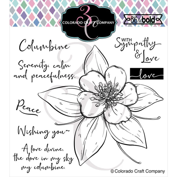 Colorado Craft Company Clear Stamps 6"X6" Columbine Wishing-Big & Bold*