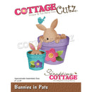 CottageCutz Dies - Bunnies In Pots 2"x 2.6"