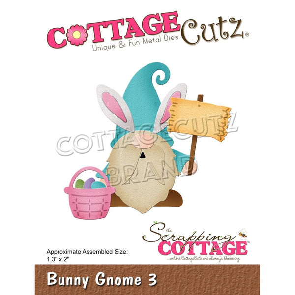 CottageCutz Dies - Bunny Gnome 3 - 1.3"x 2"*