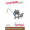 CottageCutz Dies - Campin' Out Fishing Raccoon 3"x 1.9"*