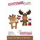 CottageCutz Dies - Campin' Out Moose & Reindeer 1.8"x1.5"/1.5"x 2"*