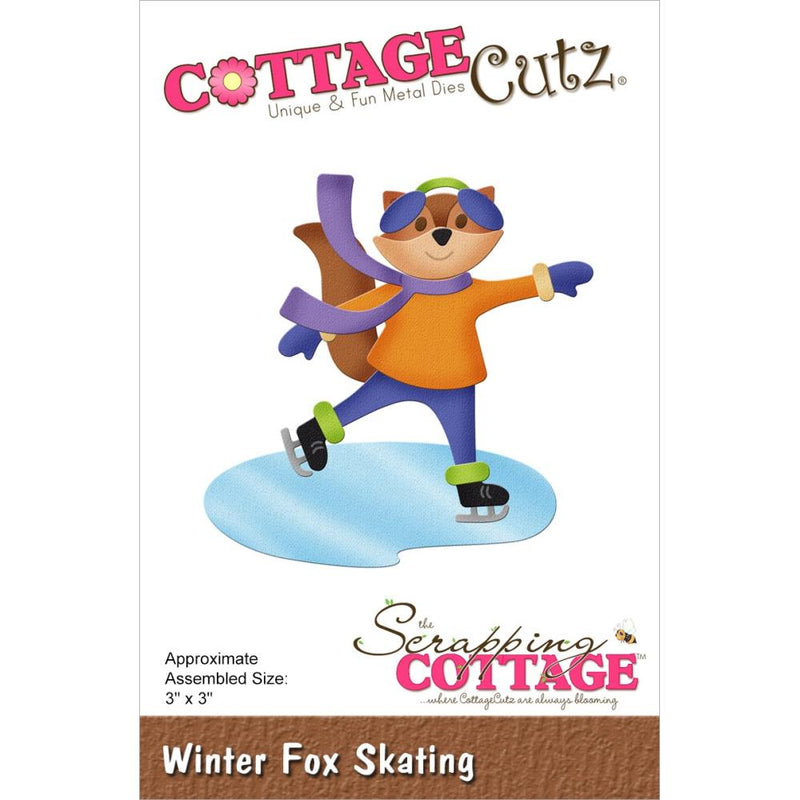 CottageCutz Dies - Winter Fox Skating 3"x 3"