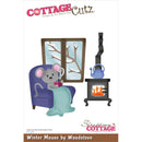 CottageCutz Dies - Winter Mouse By Woodstove 4"X3.8"*