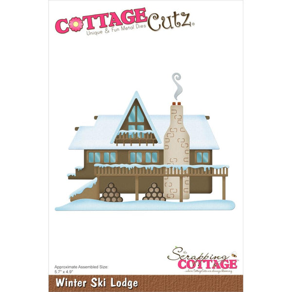 CottageCutz Dies - Winter Ski Lodge 5.7"x 4.9"*