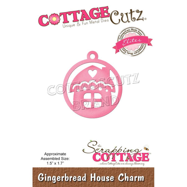 CottageCutz Dies - Gingerbread House Charm, 1.5 inch X1.7 inch