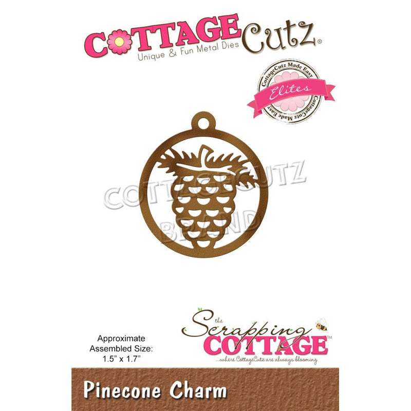 CottageCutz Dies - Pinecone Charm, 1.5 inch X1.7 inch