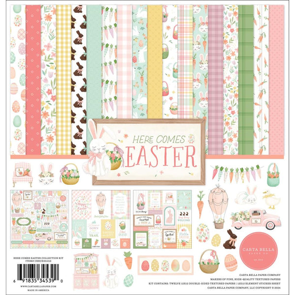 Carta Bella Collection Kit 12"X12" Here Comes Easter*