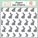 Carta Bella Here Comes Easter Stencil 6"X6" Bunny Love*