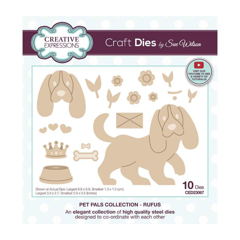 Creative Expressions Craft Dies By Sue Wilson - Pet Pals Collection - Rufus*