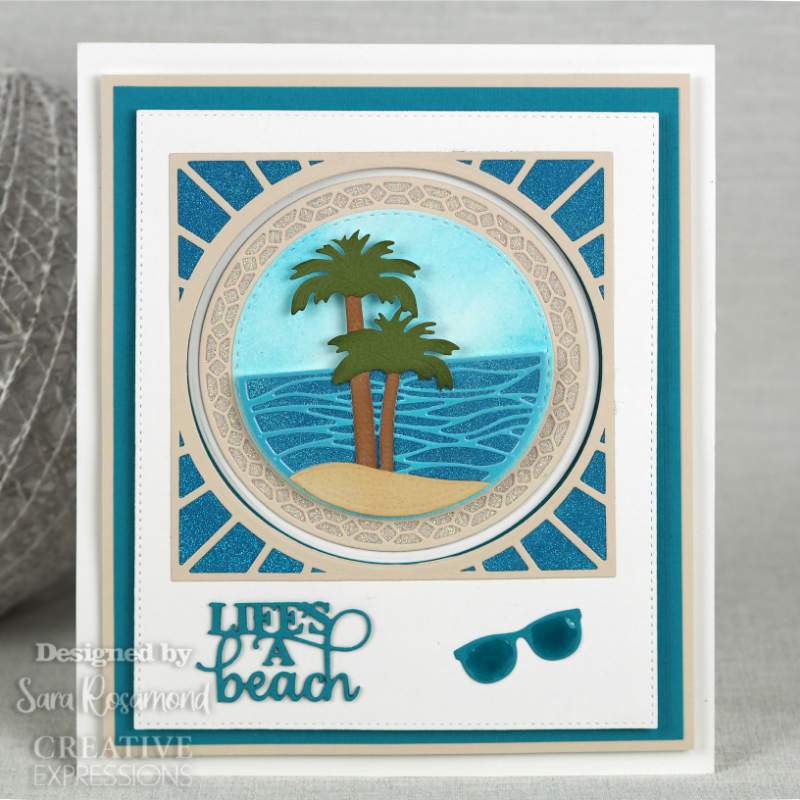 Creative Expressions Craft Dies By Sue Wilson - Stained Glass Collection - Beach Palms*