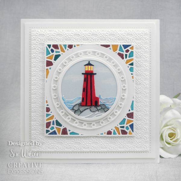 Creative Expressions Craft Dies By Sue Wilson - Stained Glass Collection - Beach Lighthouse*