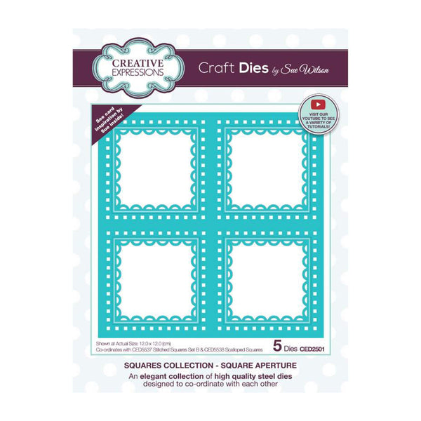 Creative Expressions Craft Dies By Sue Wilson - Square Collection - Square Aperture