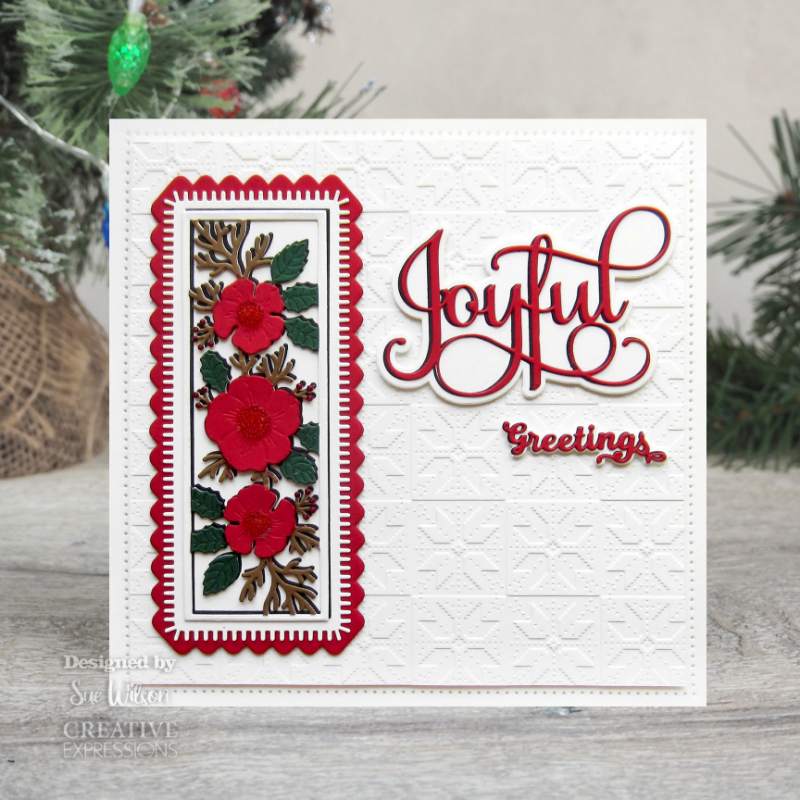 Creative Expressions Craft Dies By Sue Wilson - Festive Collection - Christmas Rose Floral Panels