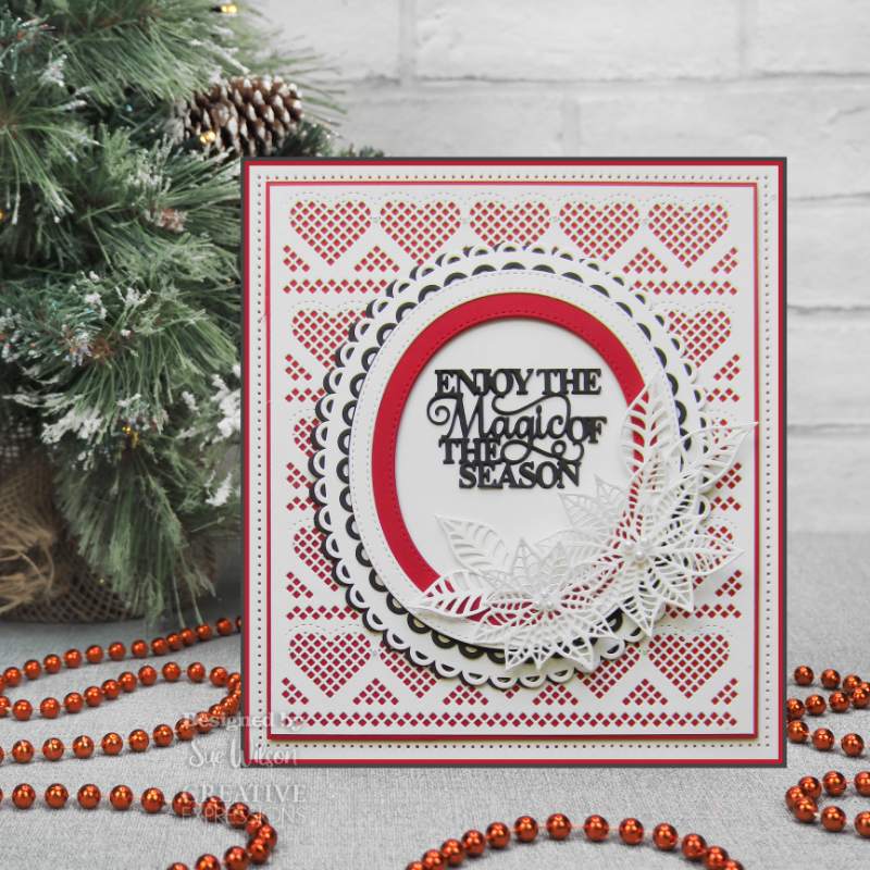 Creative Expressions Craft Dies By Sue Wilson - Festive Collection - Heart Scalloped Border*