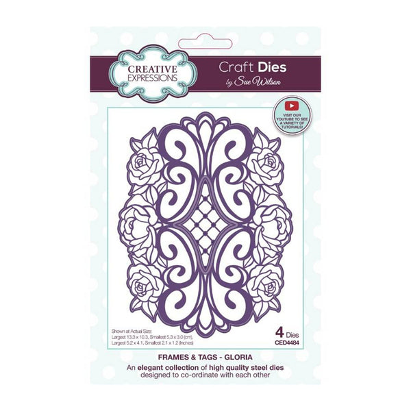 Creative Expressions Craft Dies By Sue Wilson - Frames & Tags - Gloria