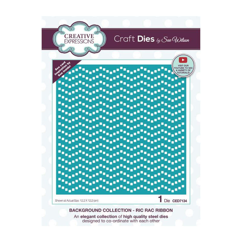 Creative Expressions Craft Dies By Sue Wilson - Background Collection - Ric Rac Ribbon*