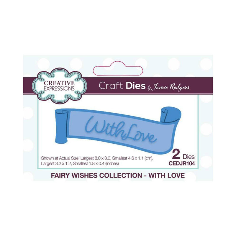 Creative Expressions Craft Dies By Jamie Rodgers - Fairy Wishes Collection - With Love